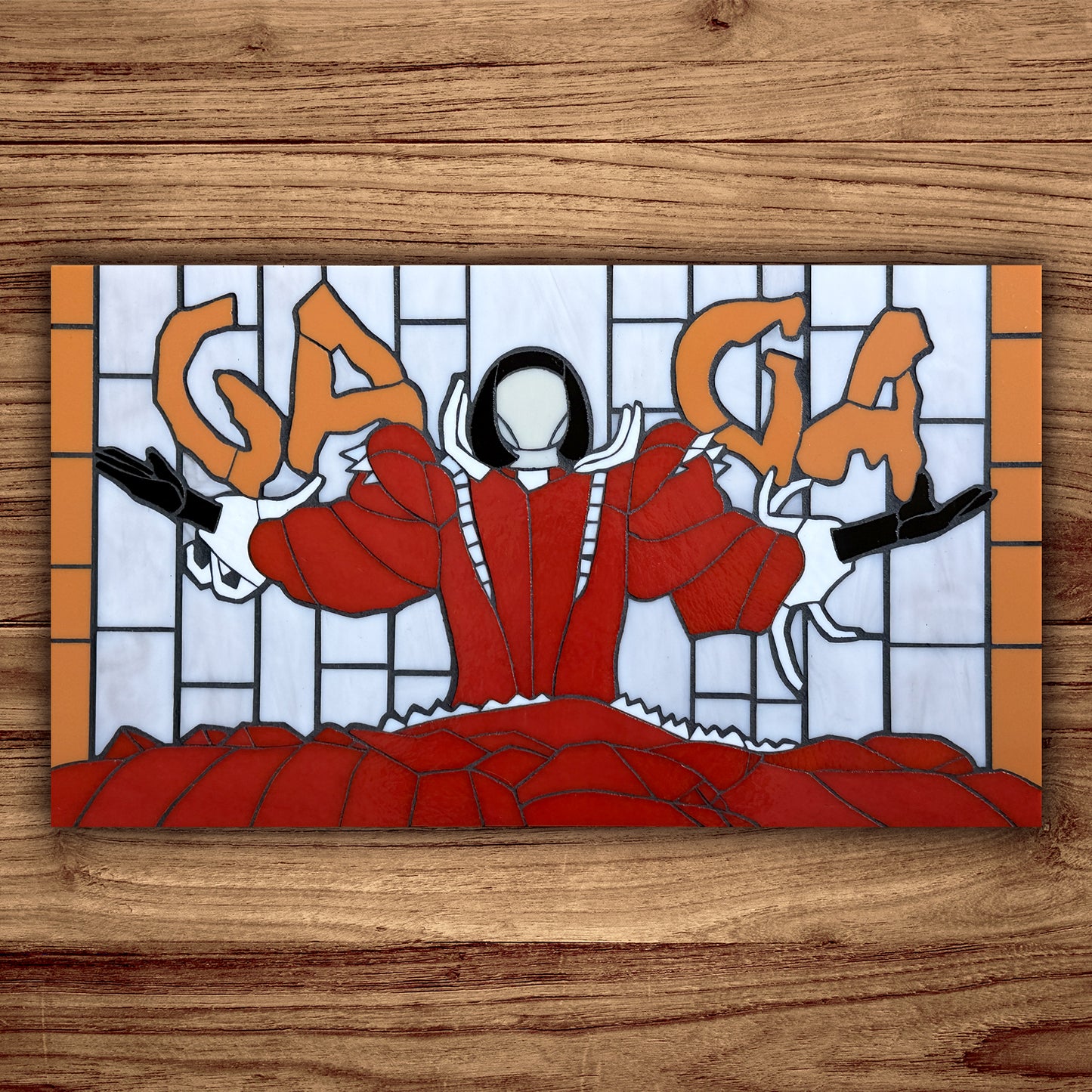 Lady Gaga Stained Glass Mosaic