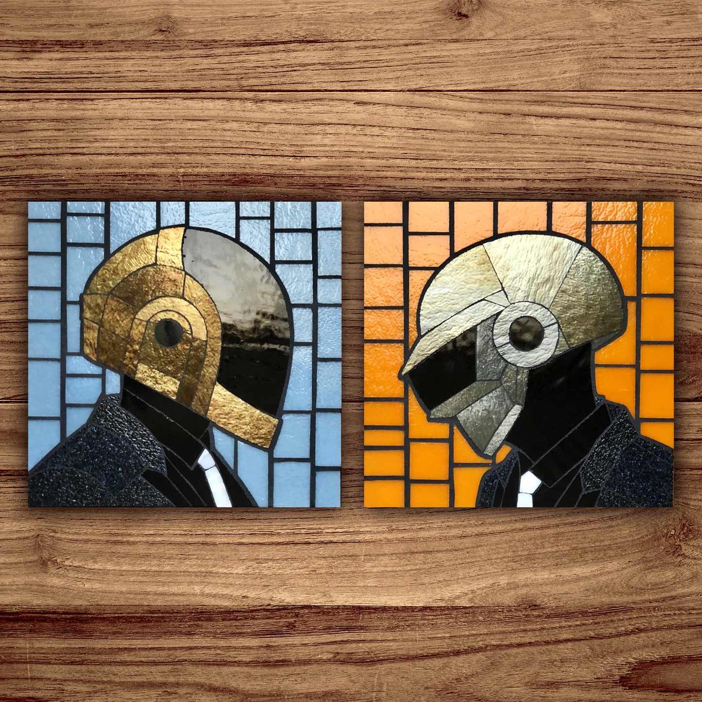 Daft Punk Stained Glass Mosaic Set